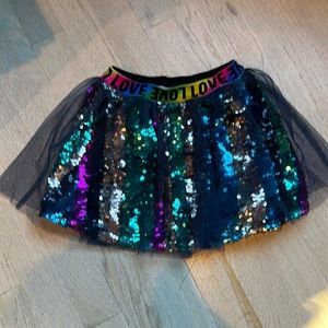 Baby Sara sequin and lace Love skirt.  2T